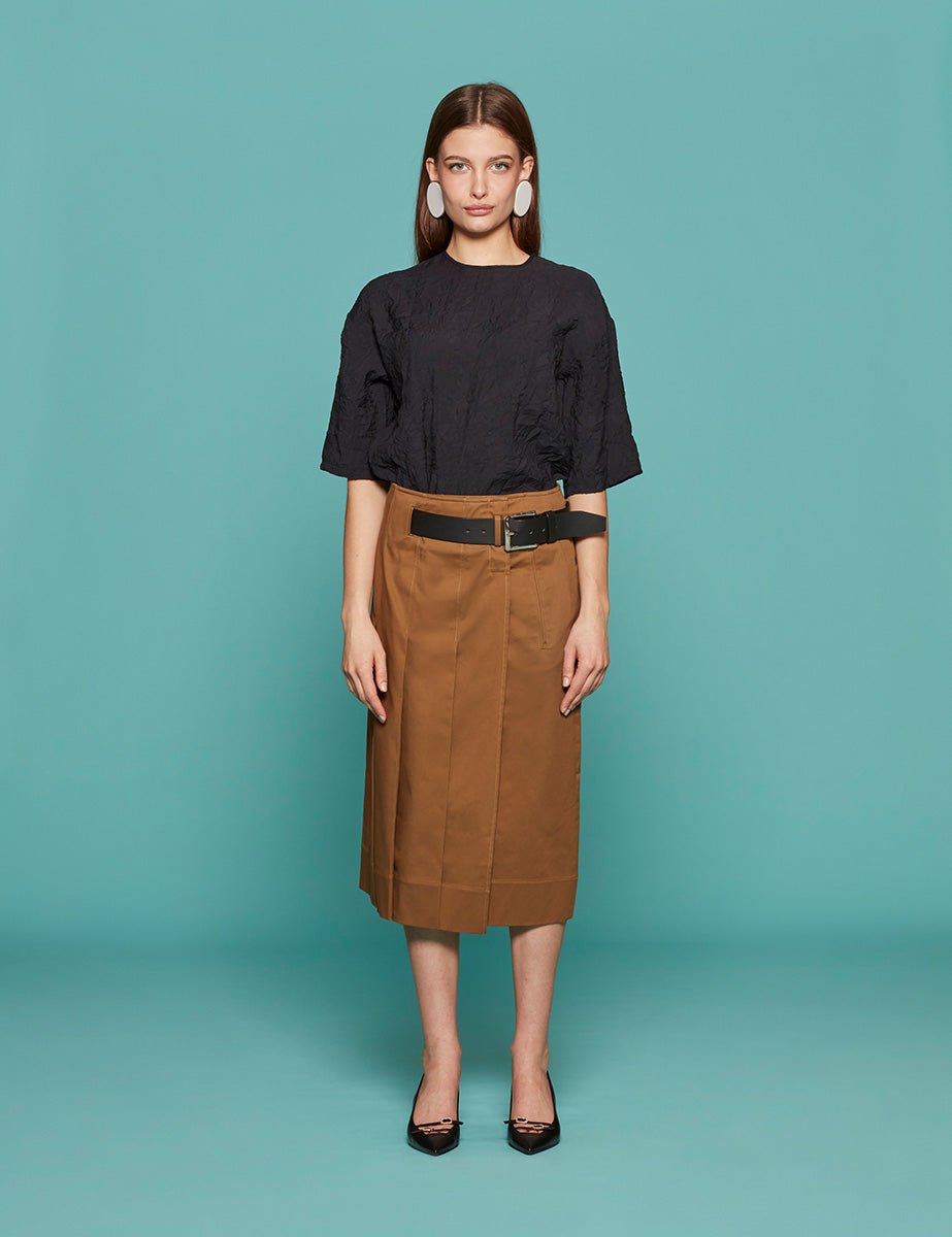 t-shirt easy t midnight navy - tibi - t-shirt