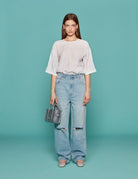 t-shirt easy t white - tibi - t-shirt