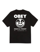 t-shirt erase all thought black - obey - t-shirt