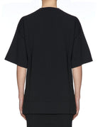 t-shirt girocollo punto milano nero - alpha - t-shirt