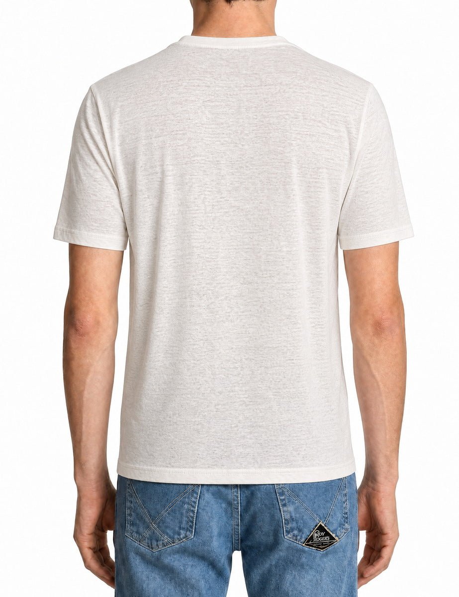 t-shirt lino bianco - daniele fiesoli - t-shirt