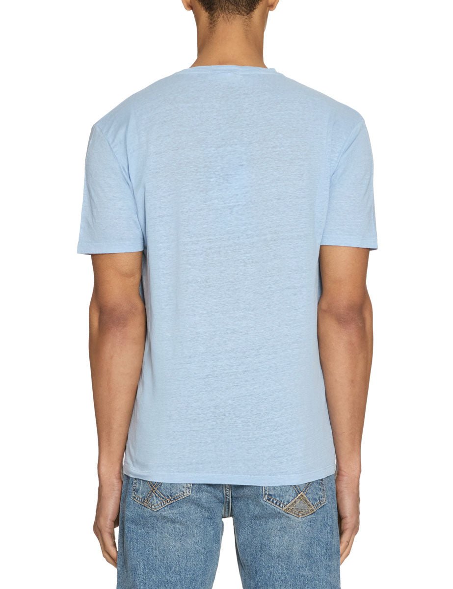 t-shirt lino cotone cielo - Frida SRL