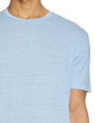 t-shirt lino cotone cielo - Frida SRL