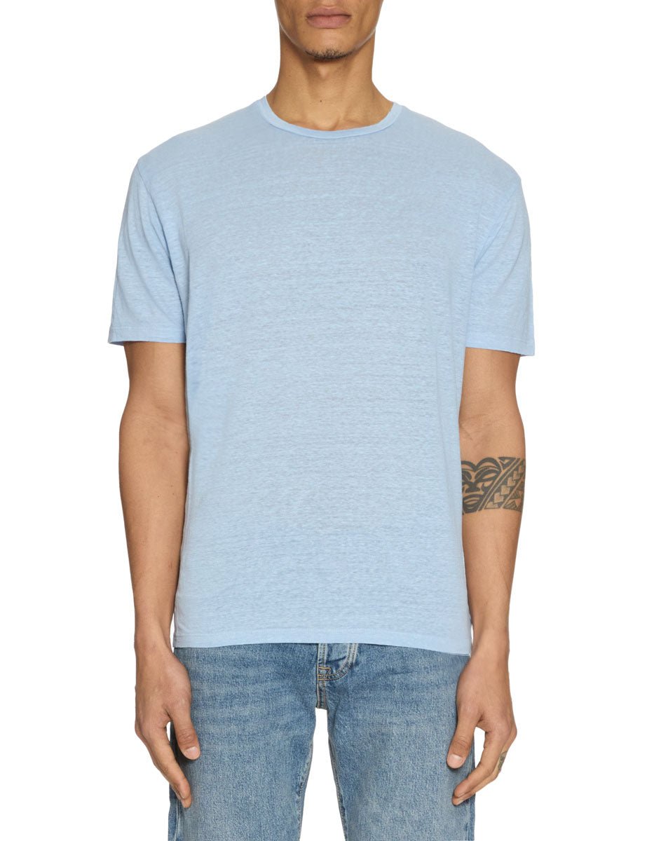 t-shirt lino cotone cielo - Frida SRL