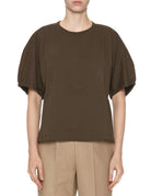 t-shirt manica a sbuffo moro - mm by max mara - t-shirt