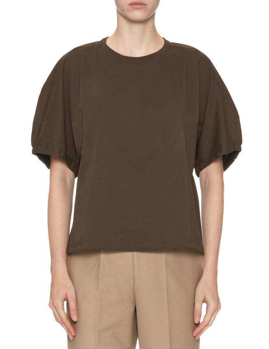 t-shirt manica a sbuffo moro - mm by max mara - t-shirt