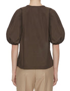 t-shirt manica a sbuffo moro - mm by max mara - t-shirt