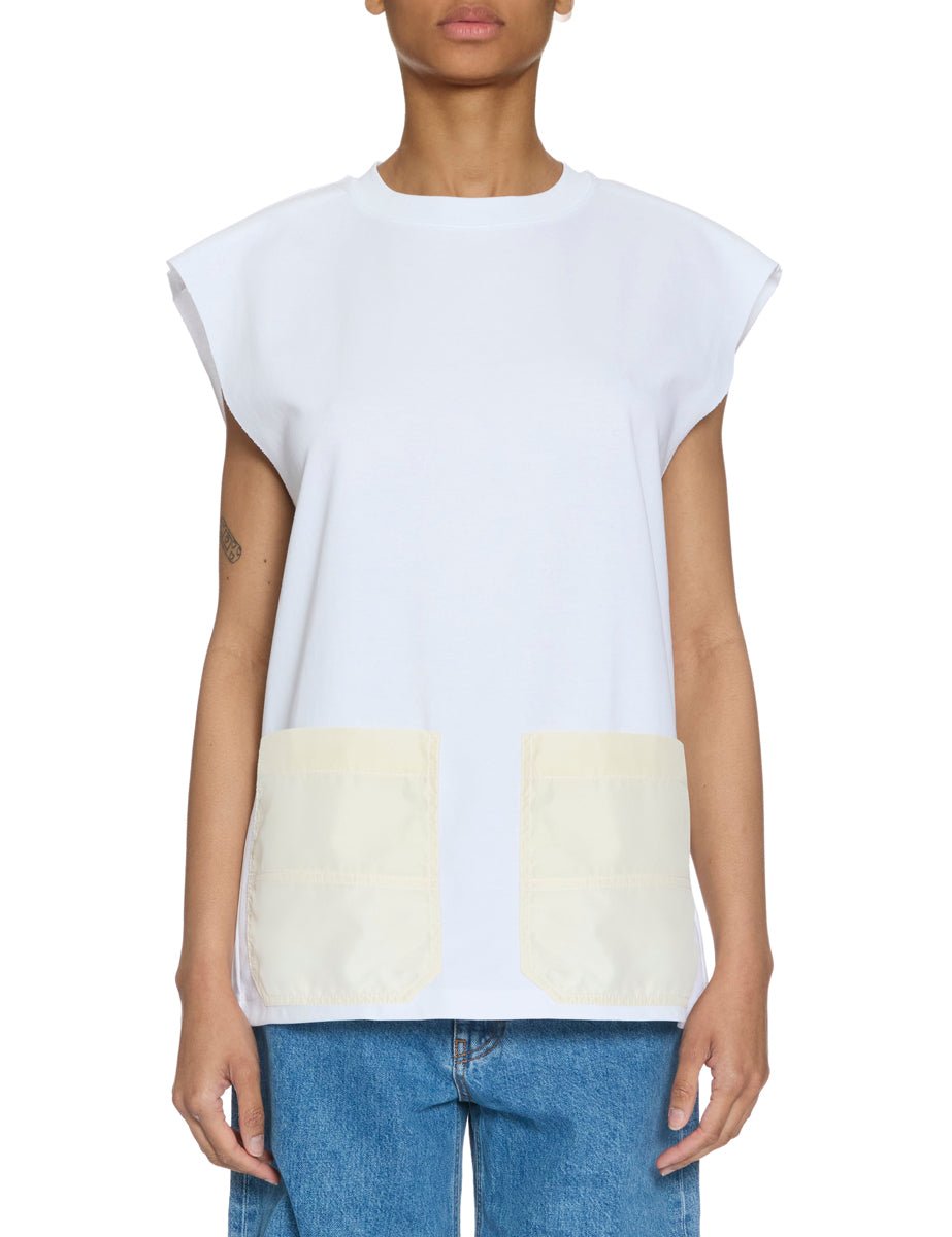 t-shirt maxy pocket bianco - Frida SRL