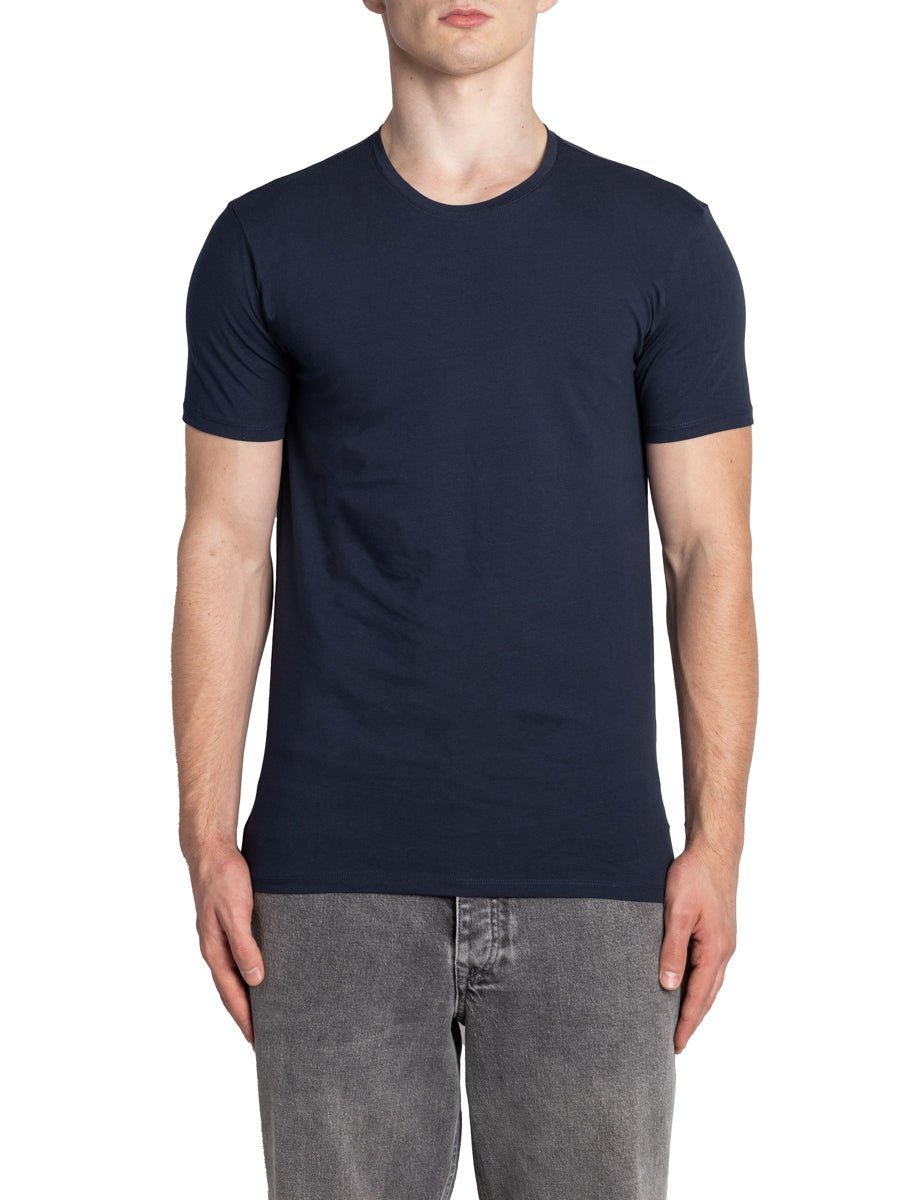 t-shirt new pima blu navy - selected - t-shirt