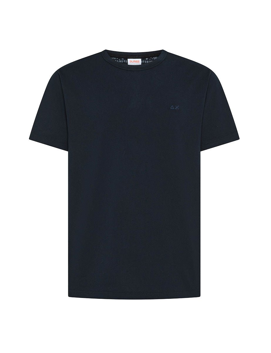 t-shirt piquet cold dye blu navy - sun68 - t-shirt