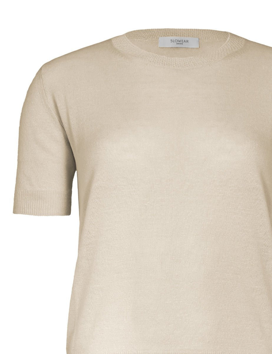 t-shirt regular fit lino avorio - slowear - t-shirt