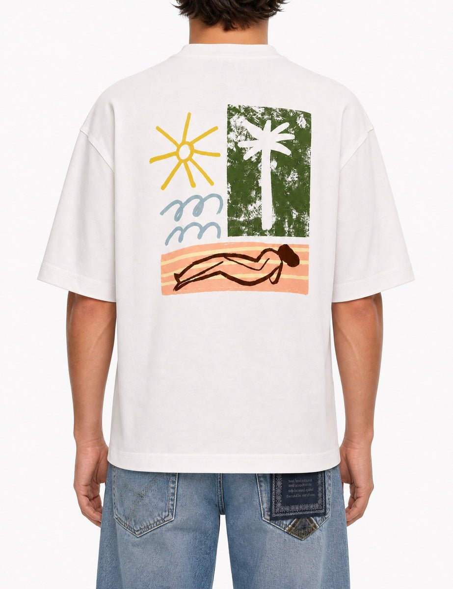 t-shirt relax norman bright white - selected - t-shirt