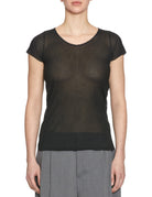 t-shirt slim cotone nero - roberto collina - t-shirt