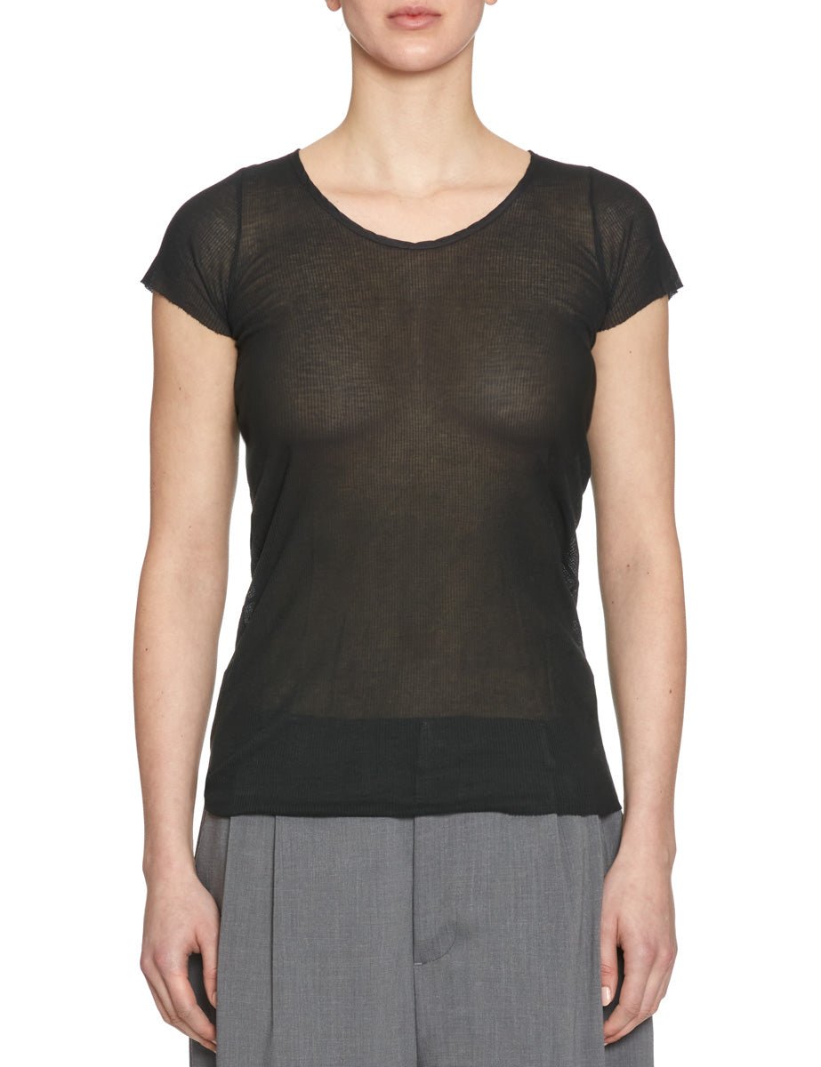 t-shirt slim cotone nero - roberto collina - t-shirt