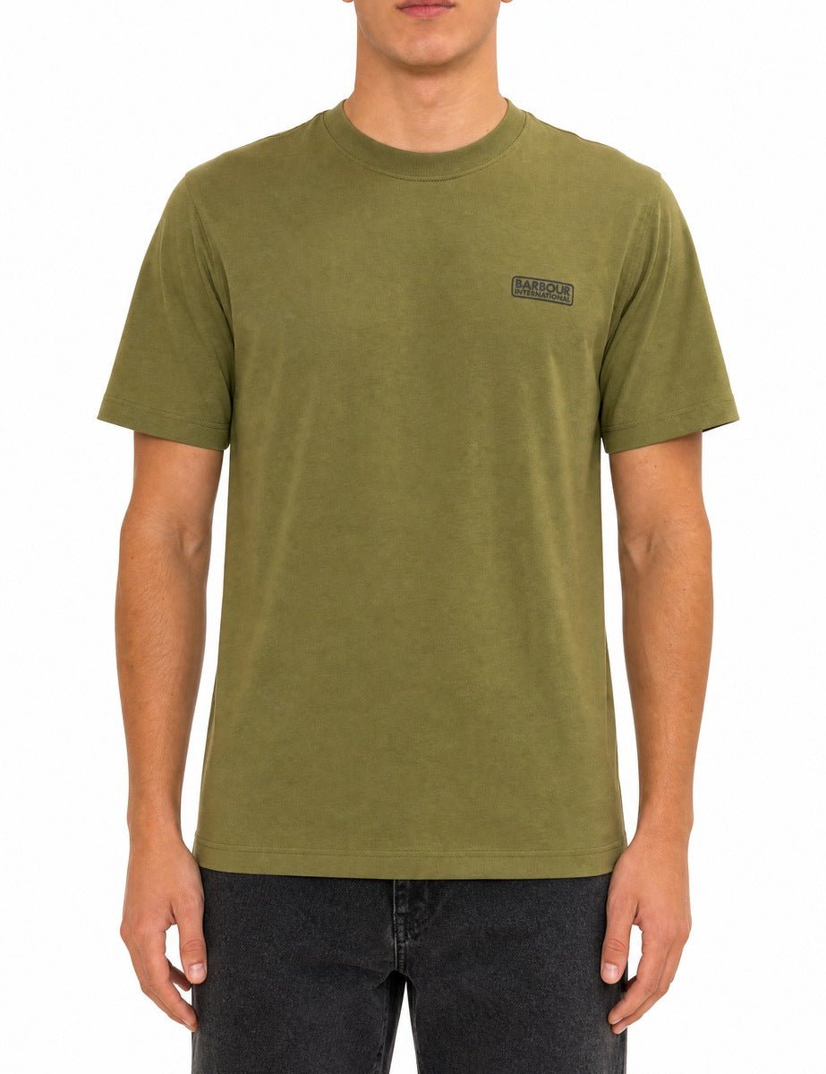 t-shirt small logo cable olive - barbour - t-shirt