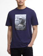 t-shirt steve mcqueen royal blue - barbour - t-shirt