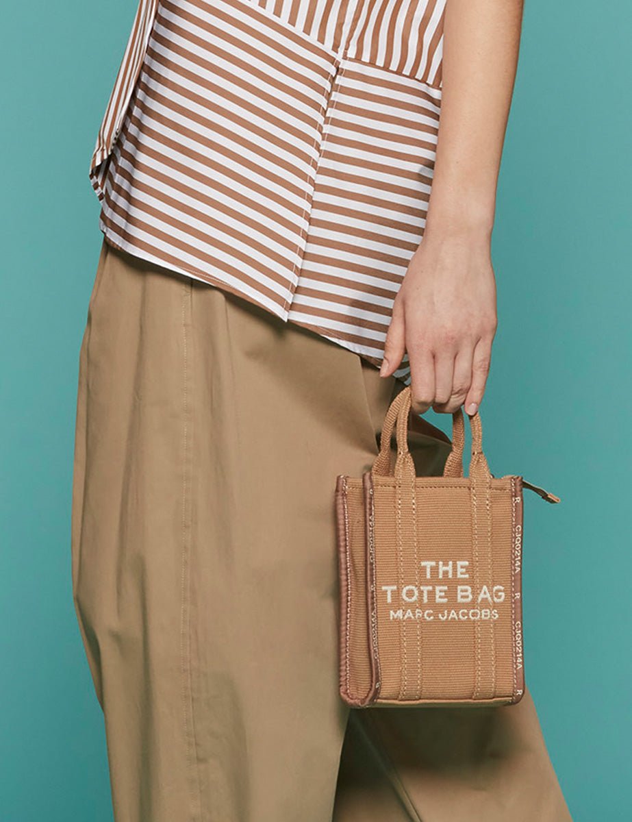 the phone tote leather camel - marc jacobs - shopper