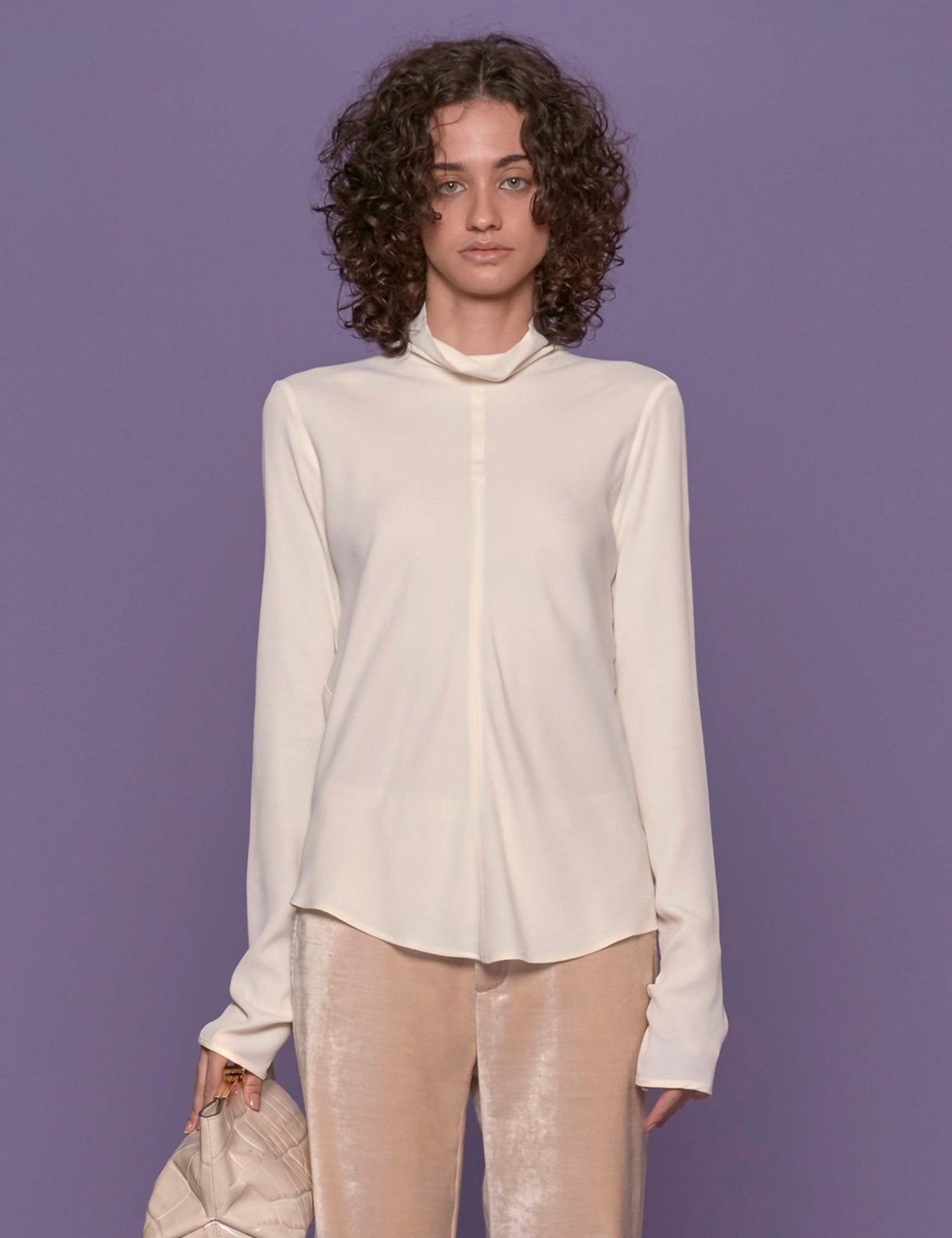 top marocain crepe bianco - Frida SRL