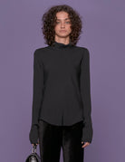 top marocain crepe nero - Frida SRL
