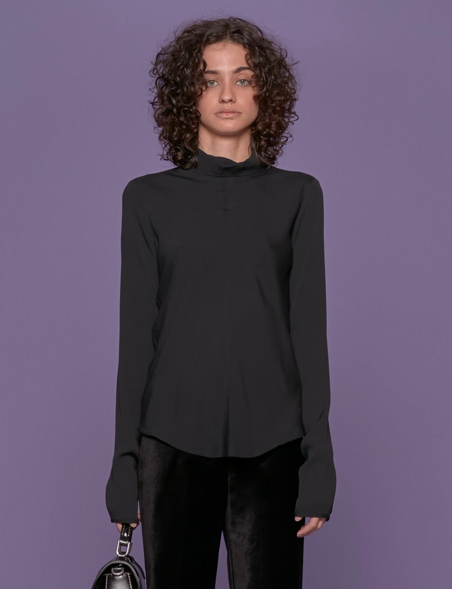 top marocain crepe nero - Frida SRL