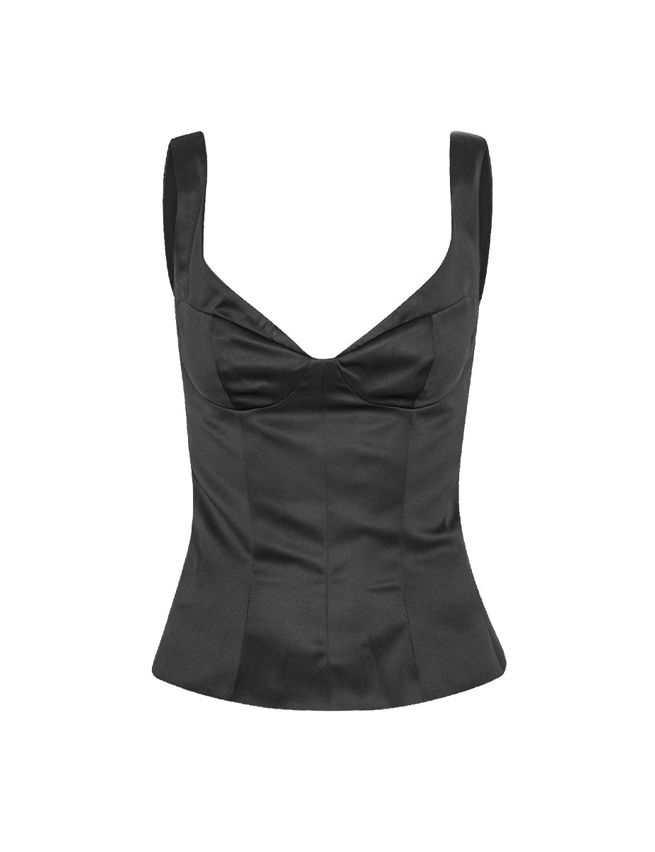 top satin black - Frida SRL