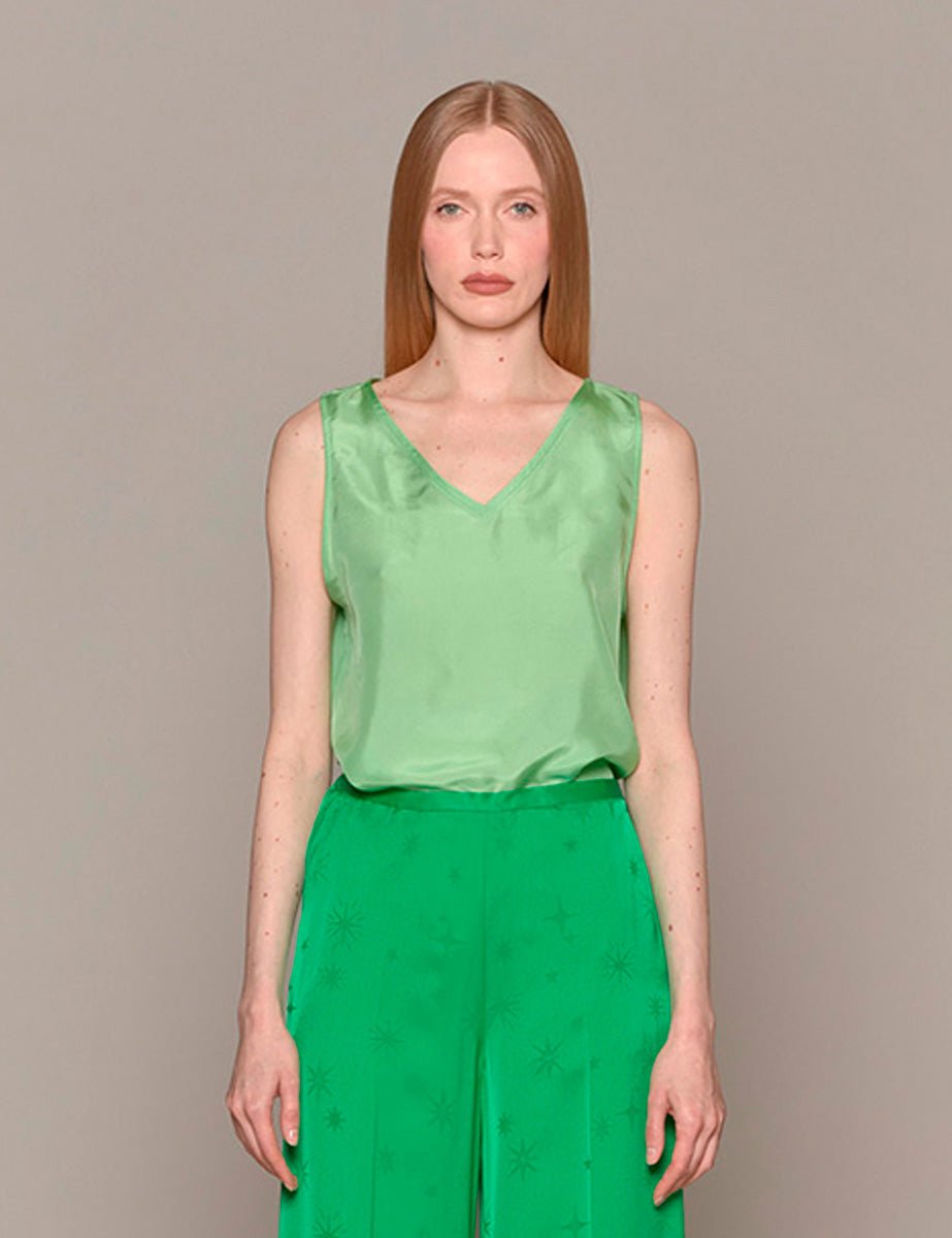 top seta habotai mint - forte forte - canotta