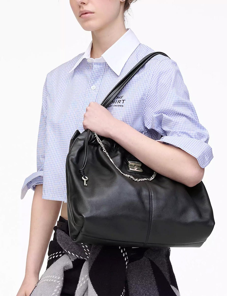 tote bag leather nero - marc jacobs - shopper