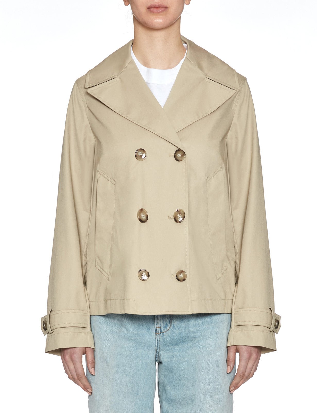 trench corto cotone white pepper - woolrich - giacca