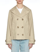 trench corto cotone white pepper - woolrich - giacca