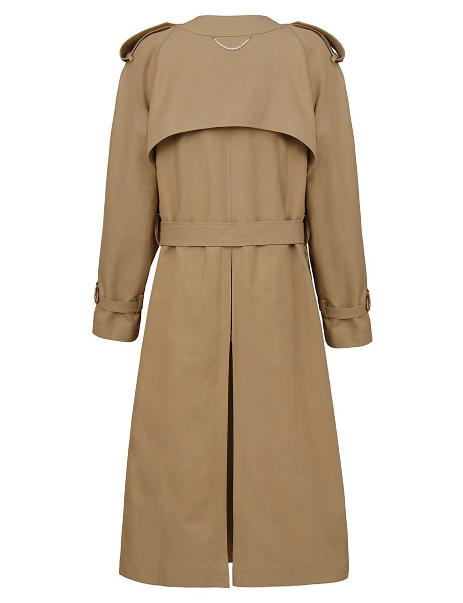 trench doppiopetto beige - kimhekim - trench