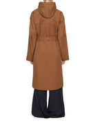 trench impermeabile cappuccio noce - mm by max mara - trench
