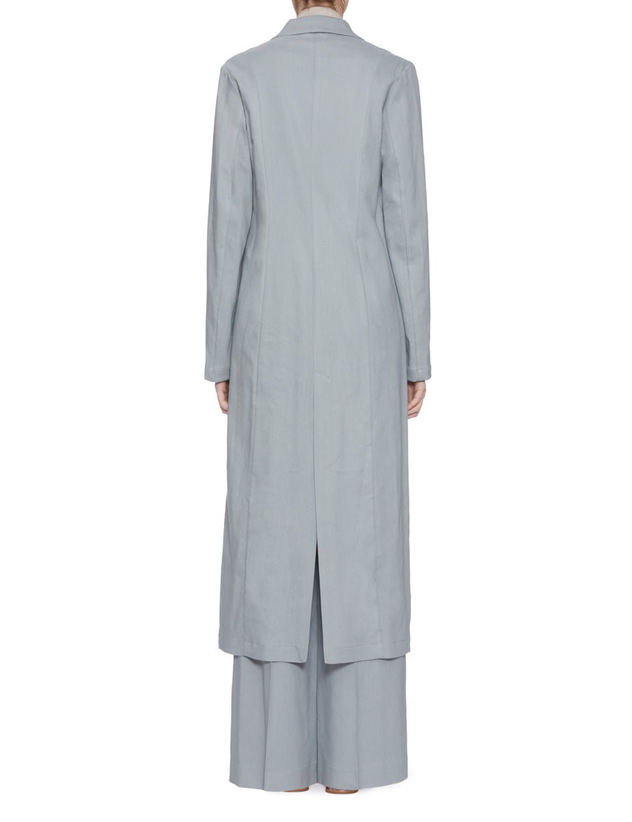 trench lino stretch grigio - alysi - trench