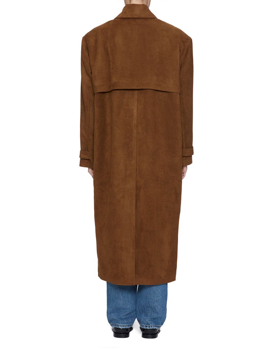 trench lungo daino kaki - alysi - trench