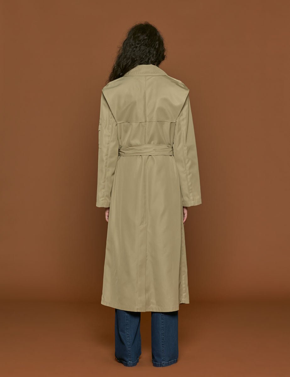 trench tech twill olive - Frida SRL