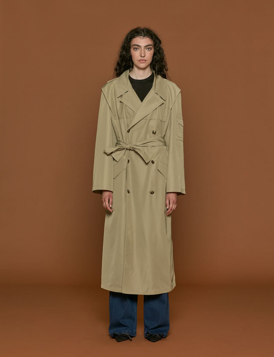 trench tech twill olive - Frida SRL
