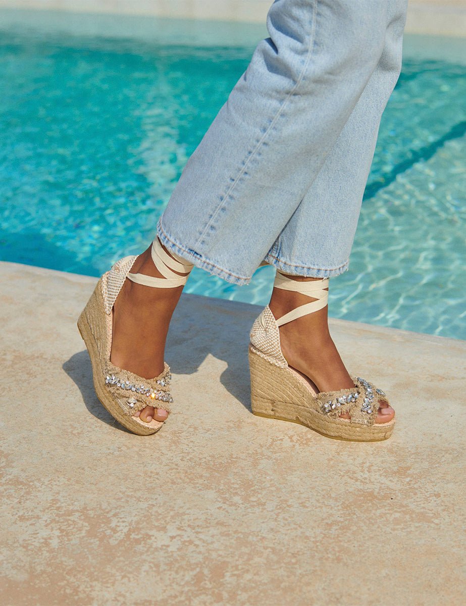 valenciana zeppa crystals naturale - maneb� - sandalo tacco