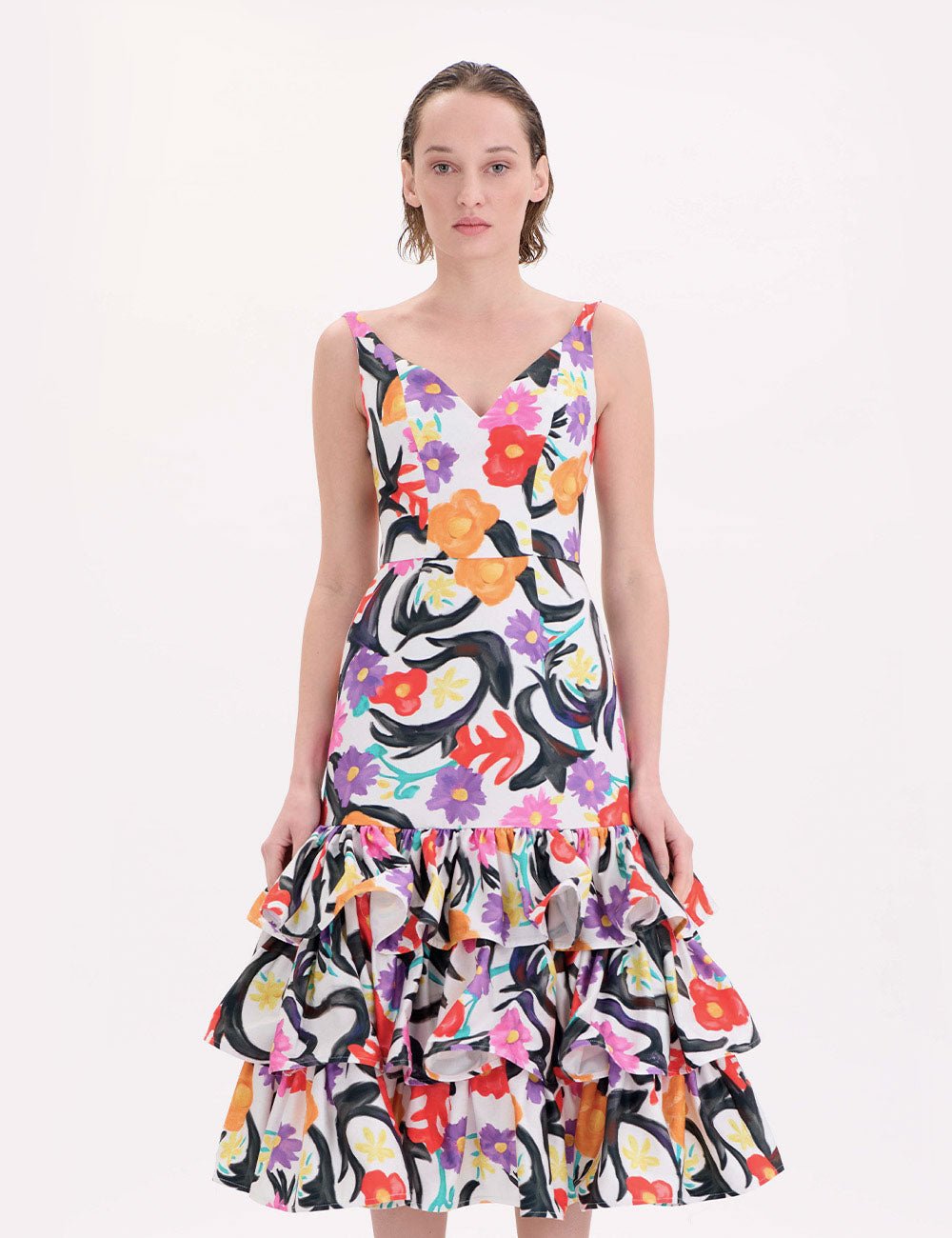 abito balze fiori - Frida SRL