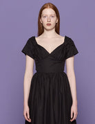 abito cotone corpetto nero - Frida SRL