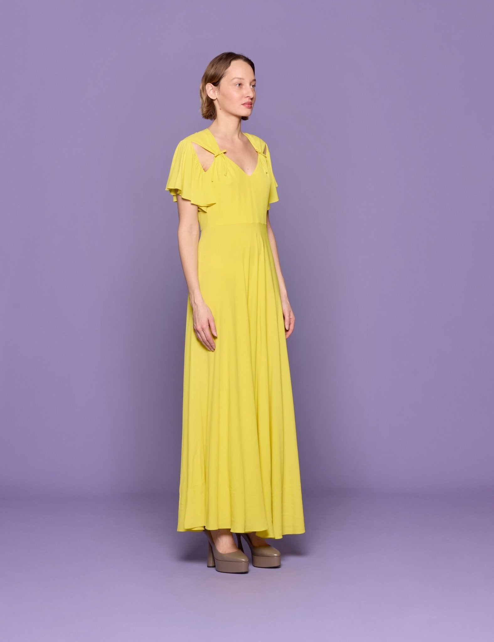 abito lungo rouches cedro - vivetta - abito