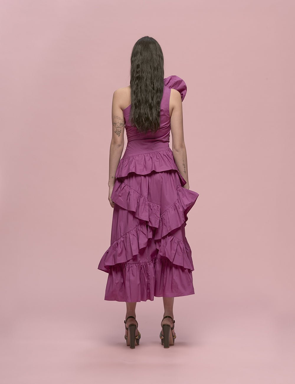 abito monospalla orchidea - ulla johnson - abito