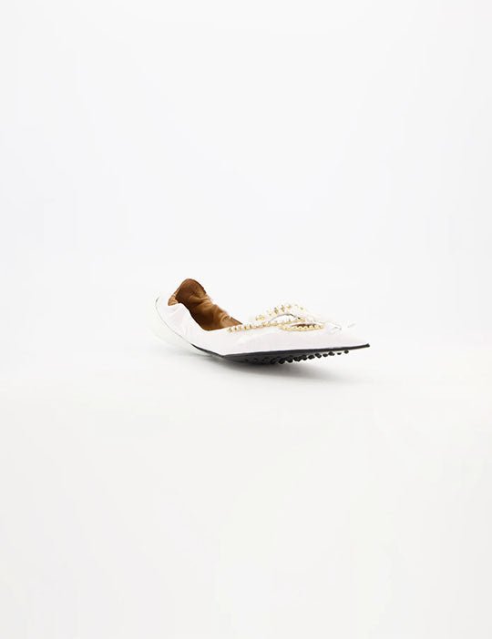 miky ballet flat pelle bianco - Frida SRL