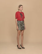 minigonna jacquard zebra - n21 alessandro dell'acqua - minigonna