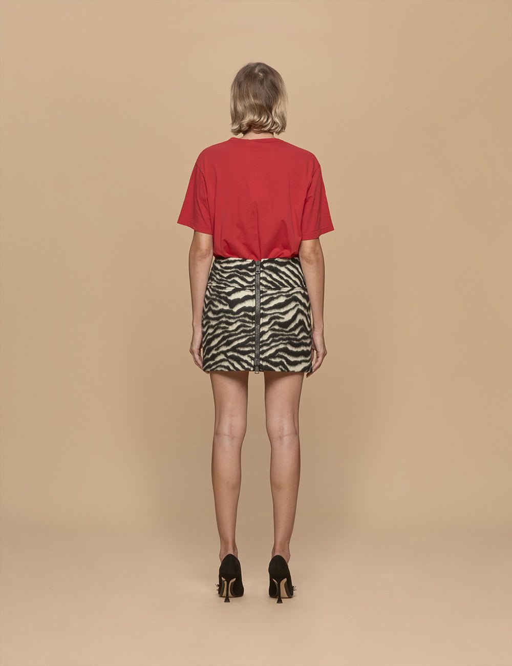 minigonna jacquard zebra - n21 alessandro dell'acqua - minigonna