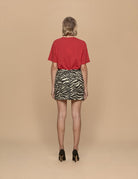 minigonna jacquard zebra - n21 alessandro dell'acqua - minigonna