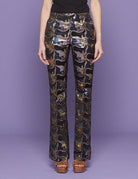 pantalone jacquard blu - Frida SRL