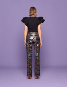 pantalone jacquard blu - Frida SRL