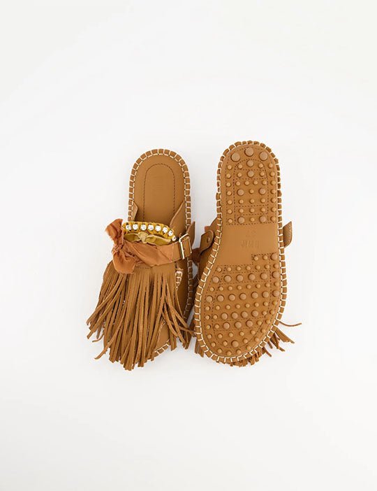 puli mule pelle marrone - Frida SRL