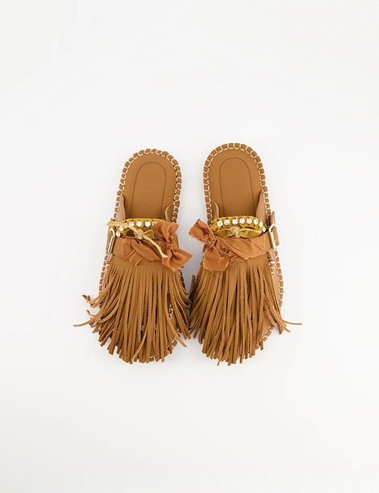 puli mule pelle marrone - Frida SRL