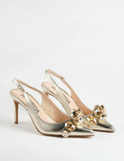 slingback pietre platino - Frida SRL