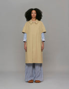 trench inserto maglia cammello - Frida SRL